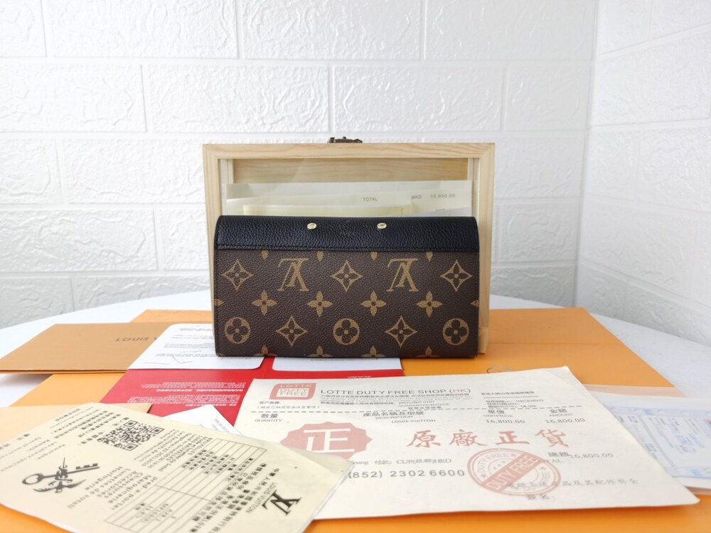 Louis Vuitton Monogram Portefeuille Juliette Long Wallet in Black - Picture 3 of 8
